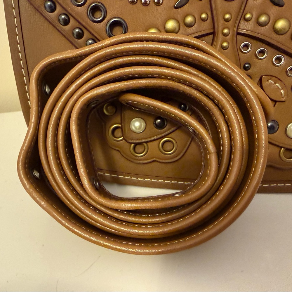 Butterfly-Studded Coach Crossbody Bag - Picture 12 of 15